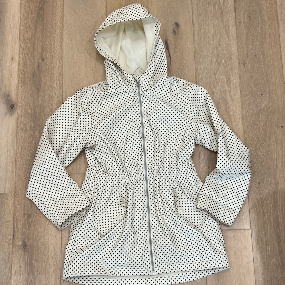 C&C California Polka Dot Raincoat - Black and White
